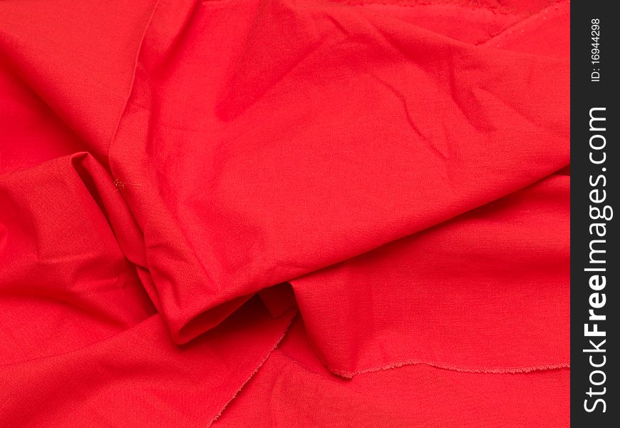 Red rough fabric for the background. Red rough fabric for the background