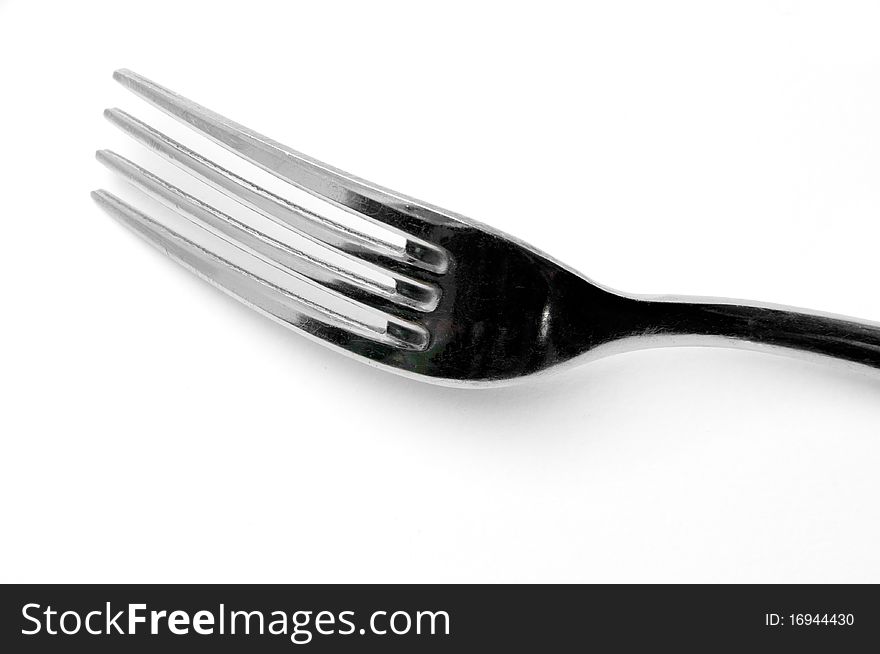 A fork on white background. A fork on white background