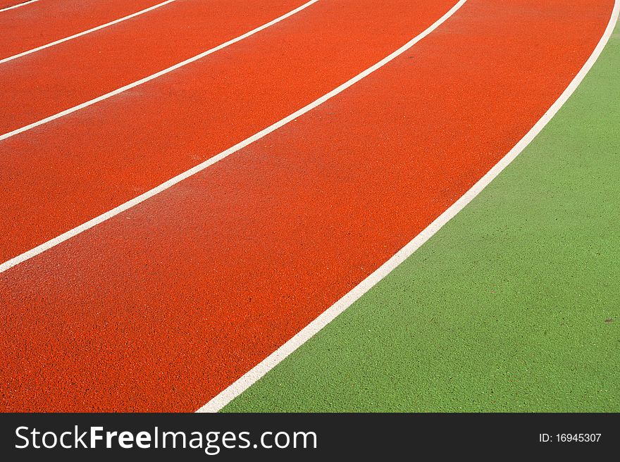 Running Tracks In A Sports Area