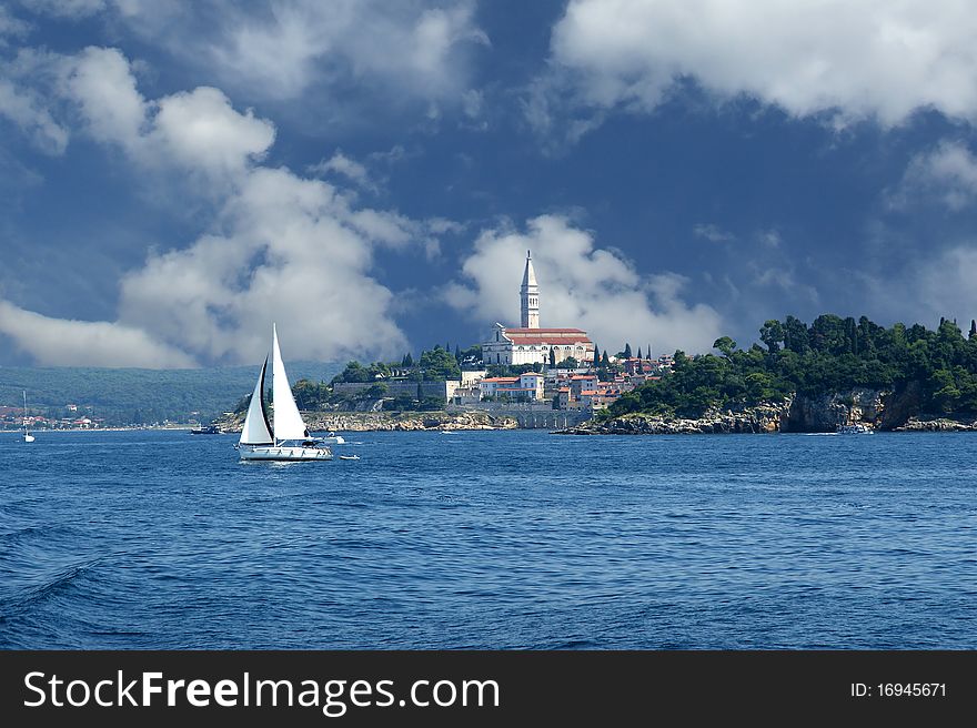 View of the old city Rovinj, Croatia