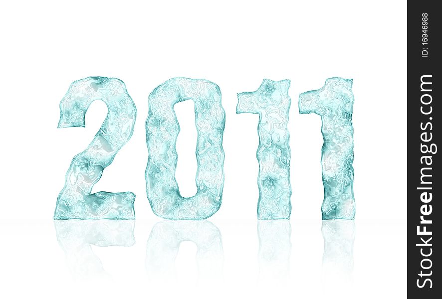 Photoshop illustration of number 2011 to look like ice. Photoshop illustration of number 2011 to look like ice