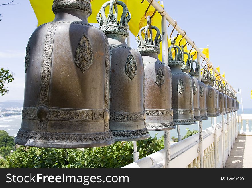 Bell in buddhist temple . Hua Hin . Thailand .