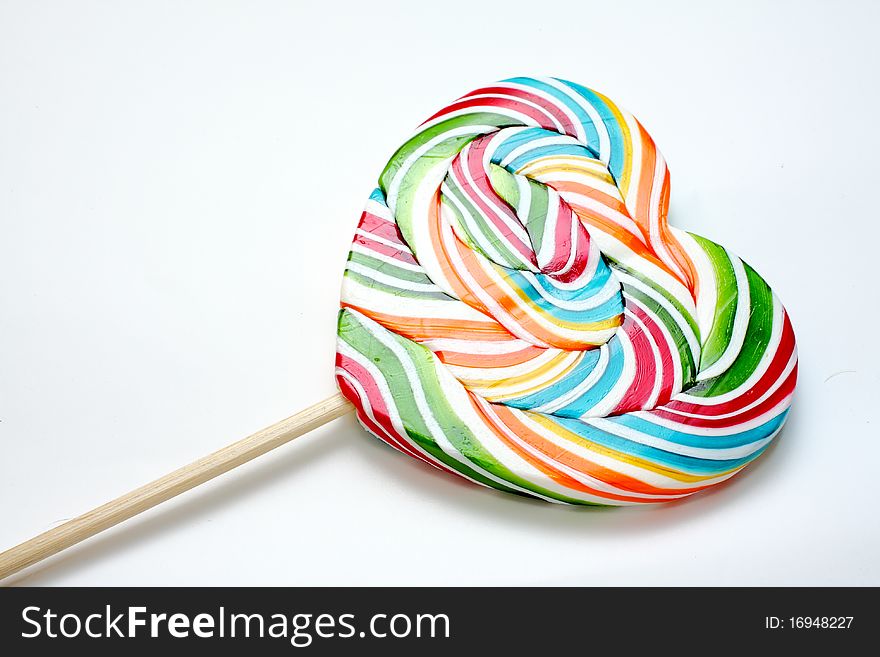 Close up of colourful lollipop.