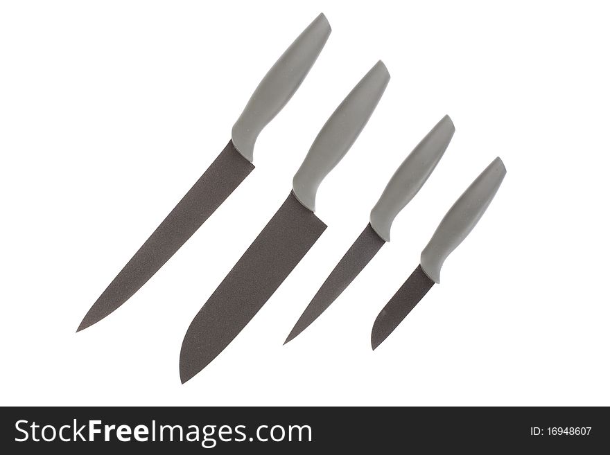 Sharp knife isolated on white background