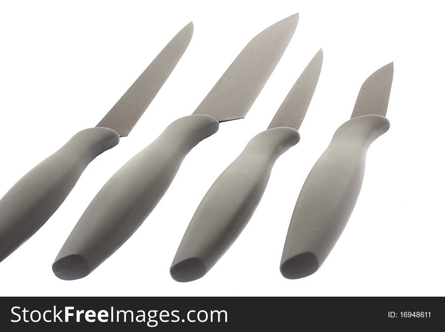 Sharp knife isolated on white background