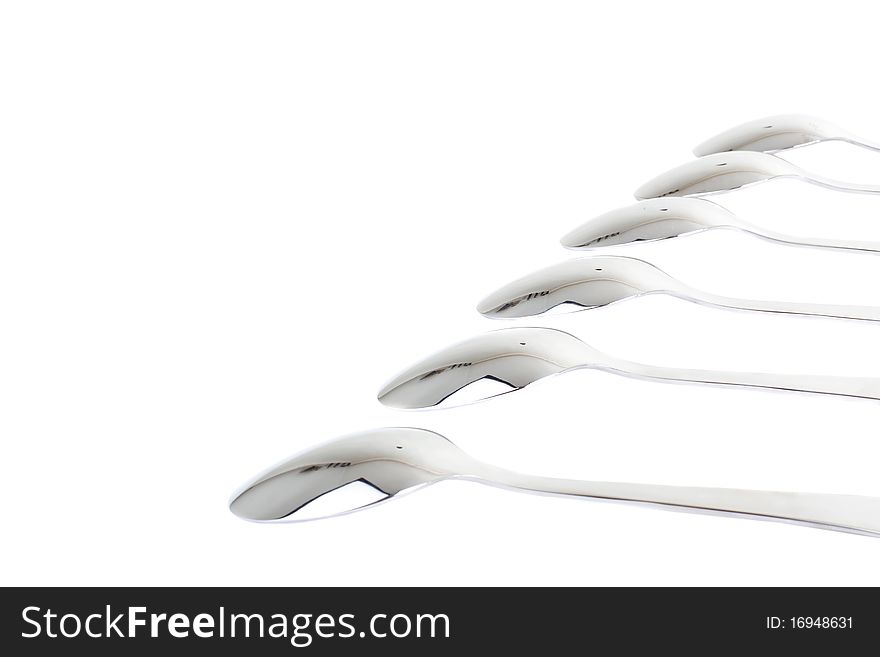 Series. Fork, Knife and Spoon isolated on white