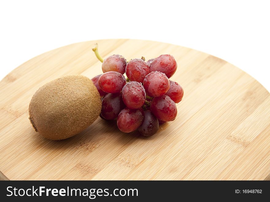 Red Grapes With Kiwi
