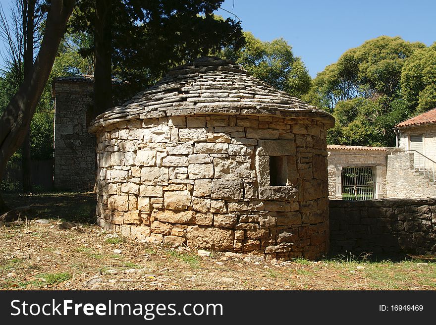 A small stone barn in rural areas