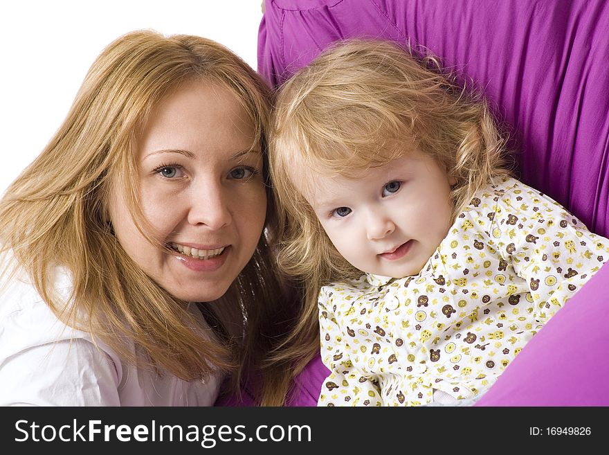 Beautiful mother with her smiling dauther. Beautiful mother with her smiling dauther