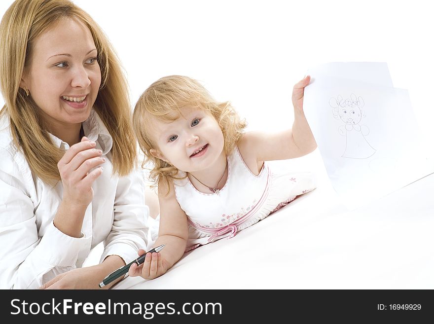 Beautiful mother with her smiling dauther. Beautiful mother with her smiling dauther