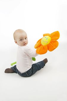 Little Girl With Flower Stock Images Little Girl With Flower Stock Images