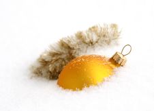Yellow Glass Ball Stock Images