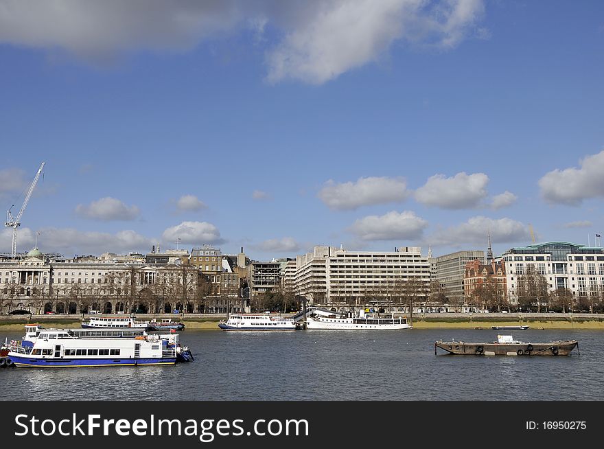 View of the Embankment across the River Thames, London