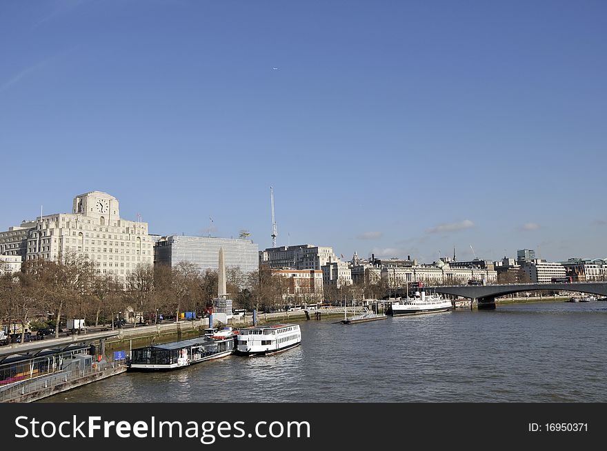 View of the Embankment across the River Thames, London