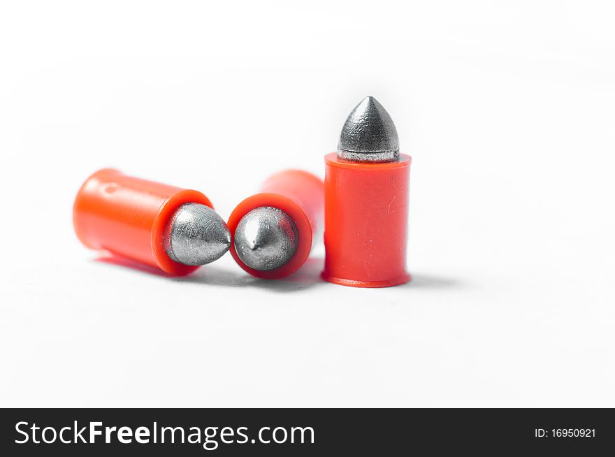 Airgun bullets isolated on white background cobra head. Airgun bullets isolated on white background cobra head