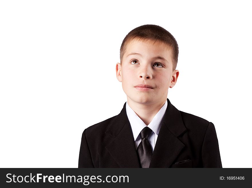 Boy, isolated on white background