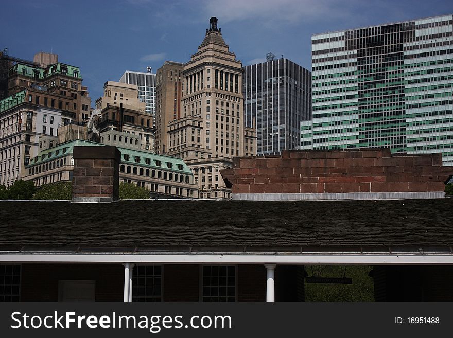 Looking the City from below. New York , America