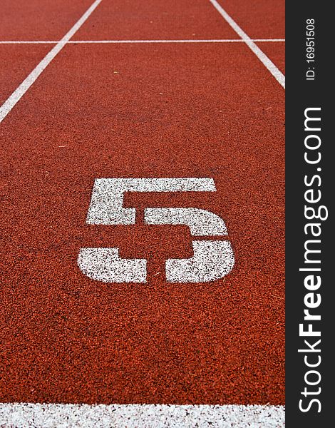 Athletics Track Lane numbers