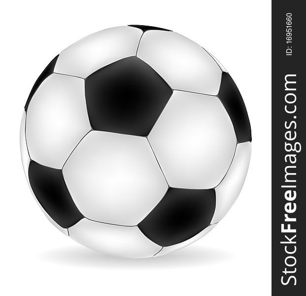Football Isolated Over White