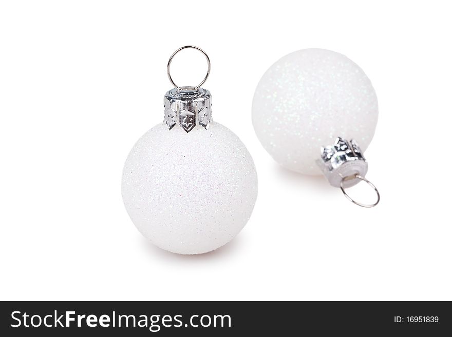 Christmas balls  isolated on white background