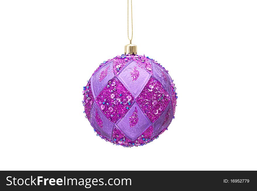 Christmas-tree decoration - a ball isolated on white