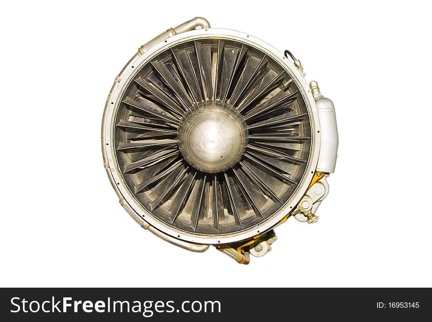 The detail of aeroturbine isolated on the white. The detail of aeroturbine isolated on the white