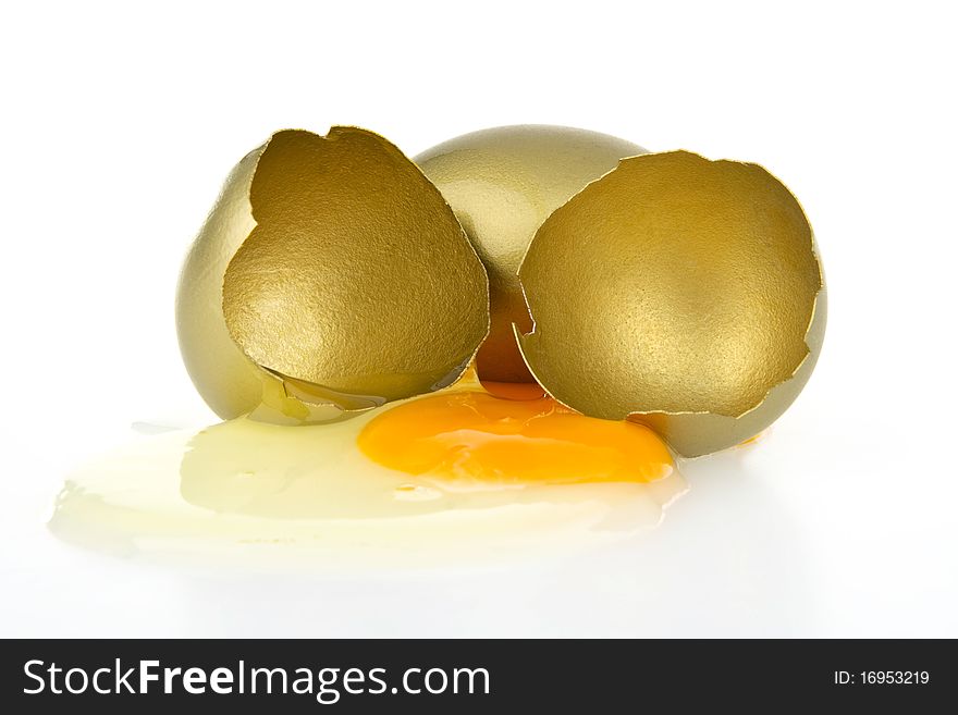 Broken gold egg