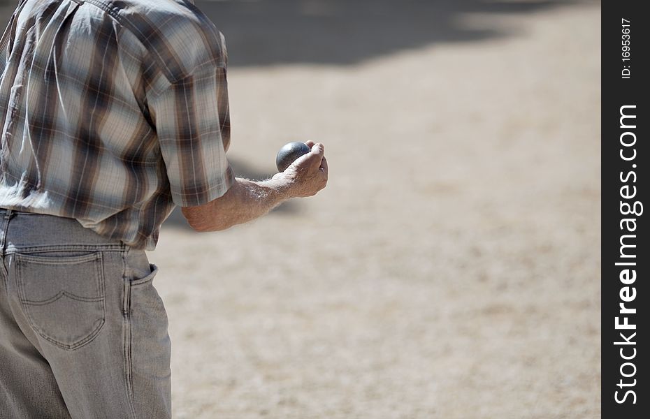 Boules (Petanque) game, French riviera