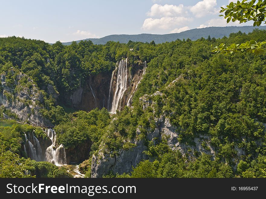 Breathtaking view in the Plitvice Lakes National Park (Croatia)