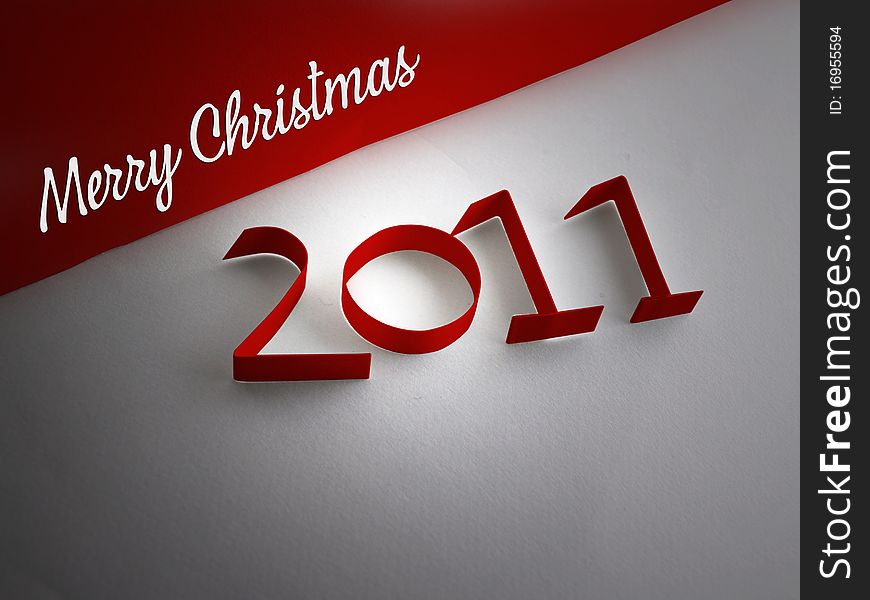 Logo 2011 merry christmas and red background. Logo 2011 merry christmas and red background