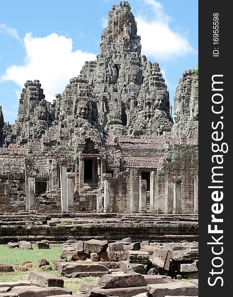 Angkor the Bayon, ancient building of Khmer in Cambodia