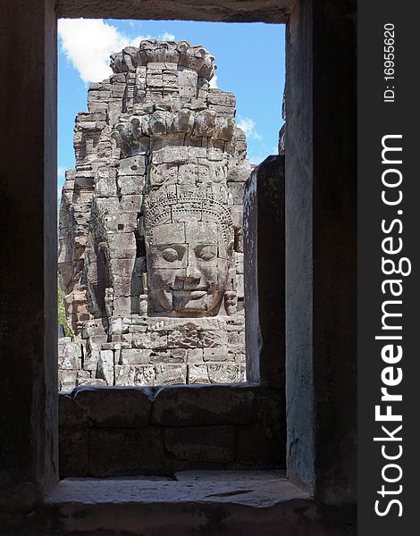 Angkor the Bayon, ancient building of Khmer in Cambodia