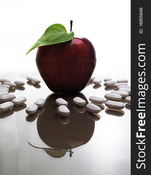 Mutant apple withpills genitically product. Mutant apple withpills genitically product