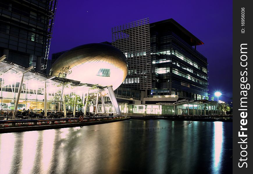 Hong Kong Science Park with Capitial Architecture - Golden Egg. Hong Kong Science Park with Capitial Architecture - Golden Egg