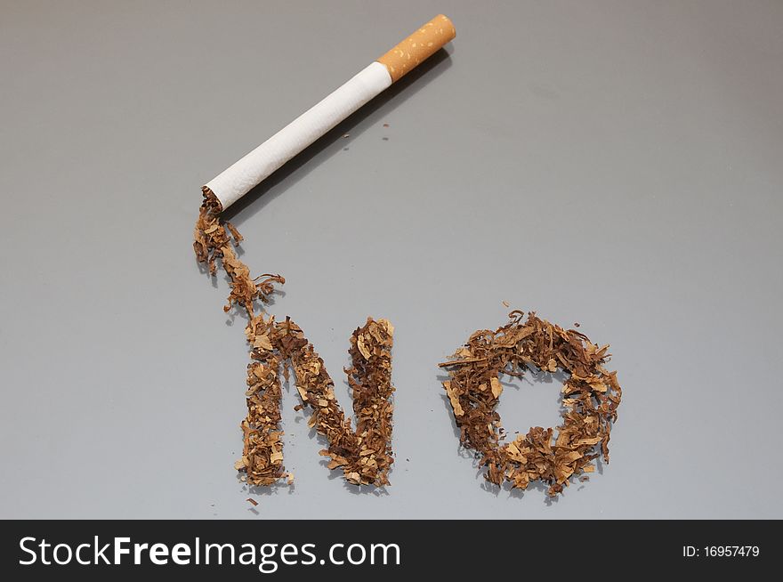 Word NO present which to strew tobacco from a cigarette. Word NO present which to strew tobacco from a cigarette