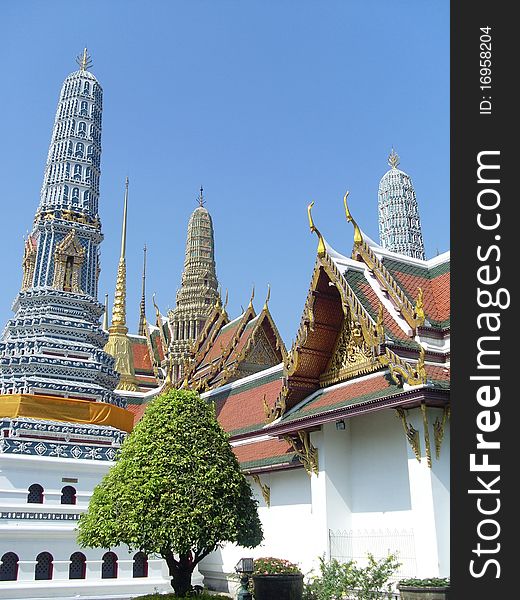 Wat Pra Kaew is Temple of the Emerald Buddha official name Wat Phra Si Rattana Satsadaram is regarded as the most sacred Buddhist temple (wat) in Thailand