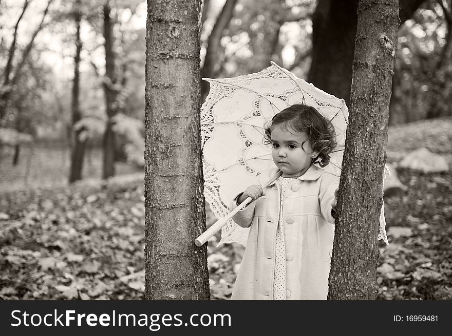 Little Girl With Umbrella