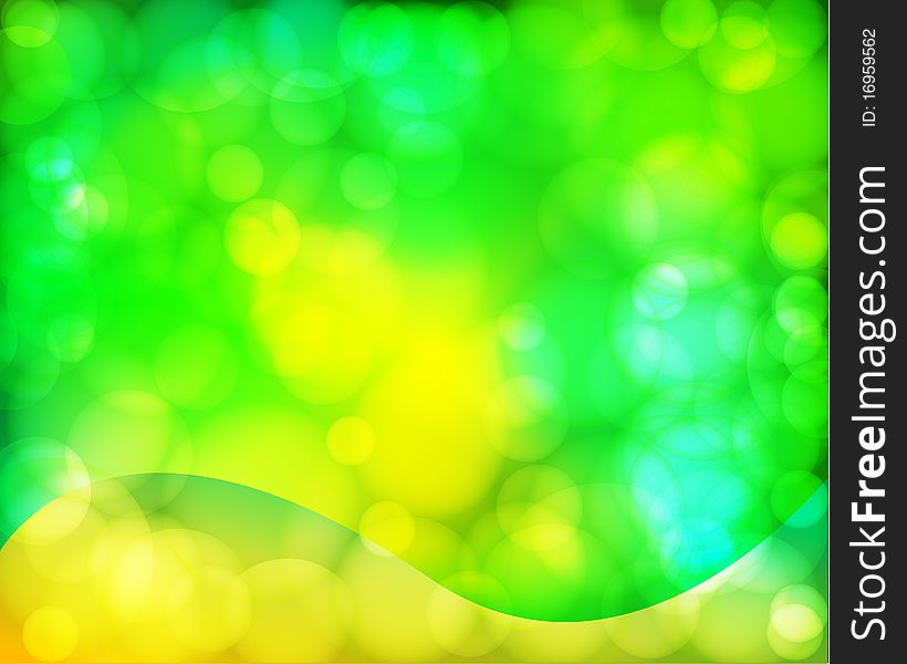 Bubbles shining in yellow and green color. Bubbles shining in yellow and green color