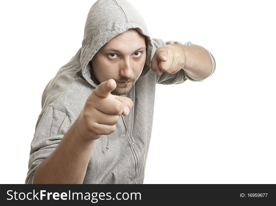 Fitness Trainer Man Pointing Fingers At You