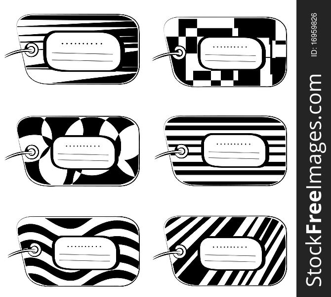 vector set of tag illustration. vector set of tag illustration