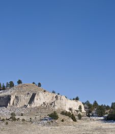 Large Hill With Cliffs Royalty Free Stock Photo Large Hill With Cliffs Royalty Free Stock Photo