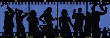 Disco Peoplel On Film Stripe Stock Photography Disco Peoplel On Film Stripe Stock Photography