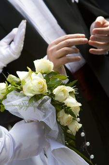 Bride Holding Bridal Bouquet Stock Images Bride Holding Bridal Bouquet Stock Images