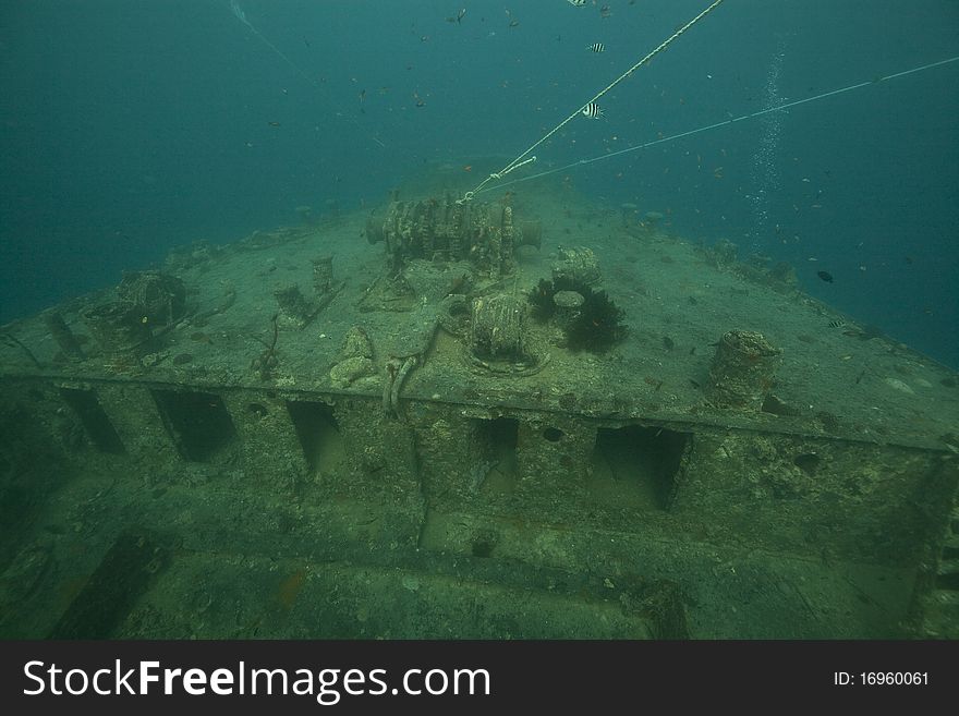 Bow of the Thistlegorm taken un the Red Sea. Bow of the Thistlegorm taken un the Red Sea.