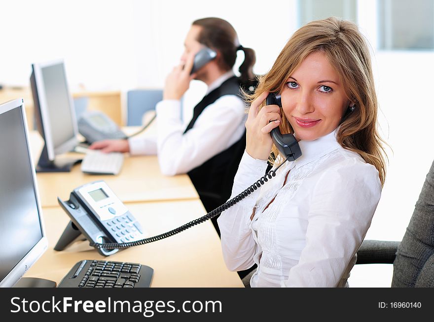 Young Girl In His Office