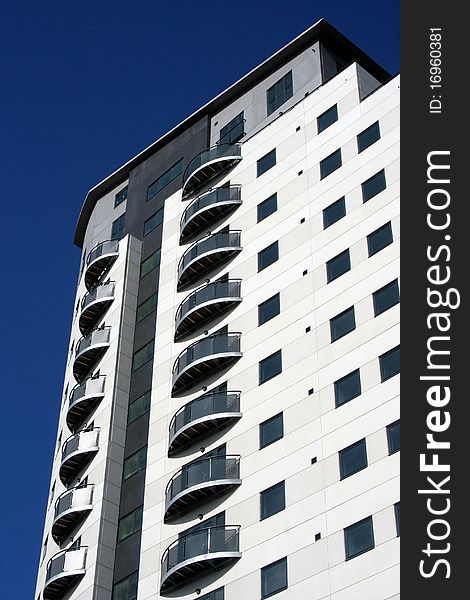 Modern Masshouse Apartment building in Birmingham, United Kingdom. Modern Masshouse Apartment building in Birmingham, United Kingdom