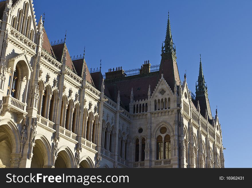 Hungarian parliament building in Budapest