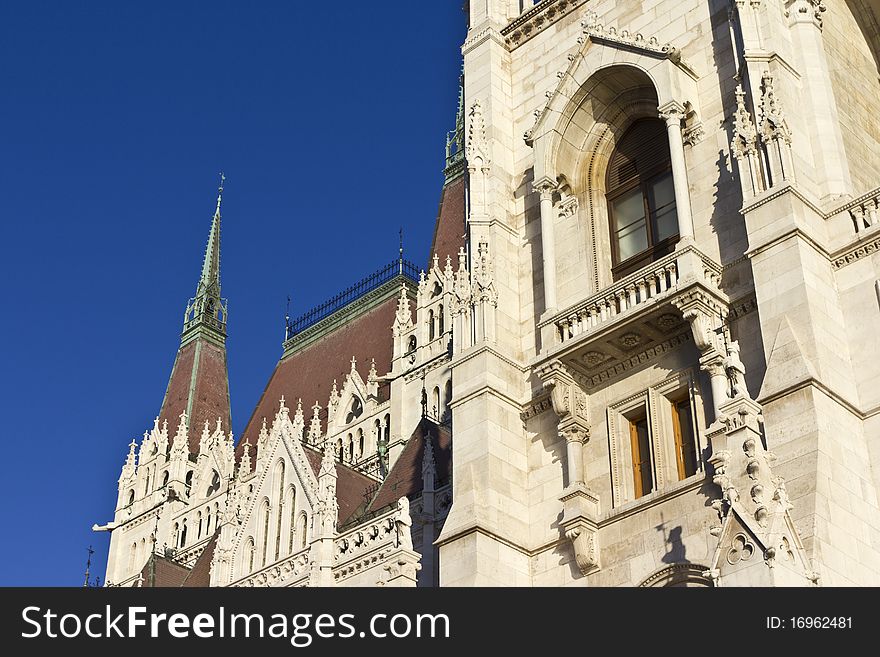 Hungarian parliament building in Budapest