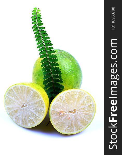 Fresh lemon and lime