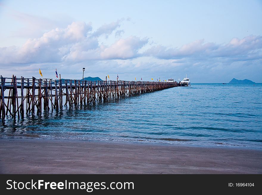 Sea port at Nangyuan Island. Thailand. Sea port at Nangyuan Island. Thailand.